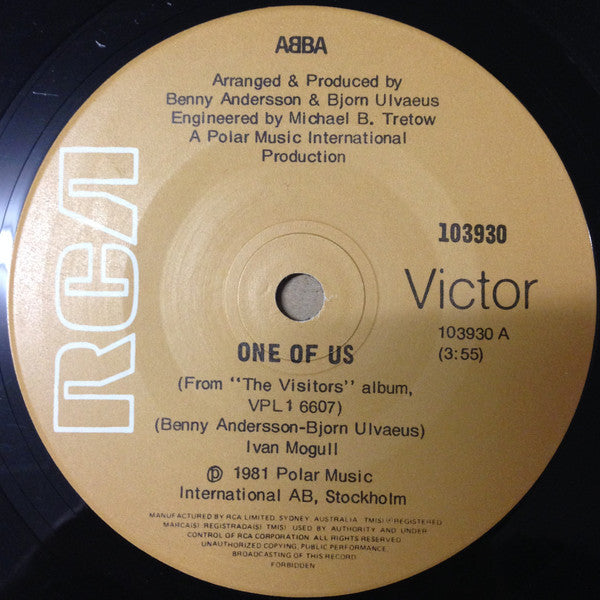 ABBA : One Of Us (7&quot;, Single)