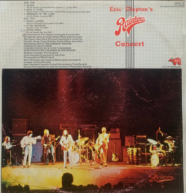 Eric Clapton : Eric Clapton's Rainbow Concert (LP, Album)