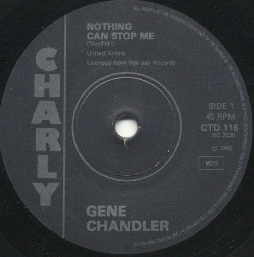 Gene Chandler : Nothing Can Stop Me / You Threw A Lucky Punch / Just Be True (7", Comp, Mono)