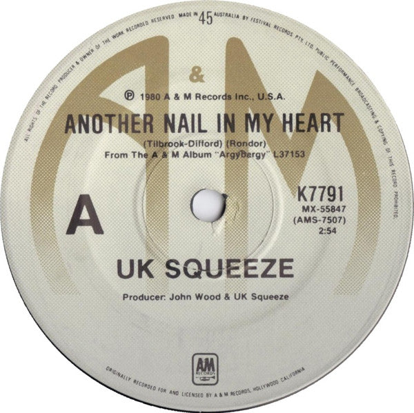 Squeeze (2) : Another Nail In My Heart (7&quot;, Single)