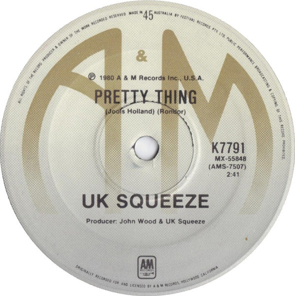 Squeeze (2) : Another Nail In My Heart (7", Single)