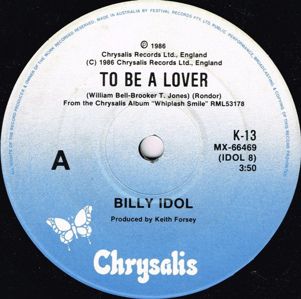 Billy Idol : To Be A Lover (7", Single)