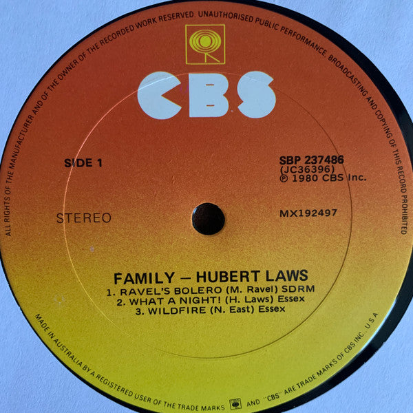 Hubert Laws : Family (LP, Album)