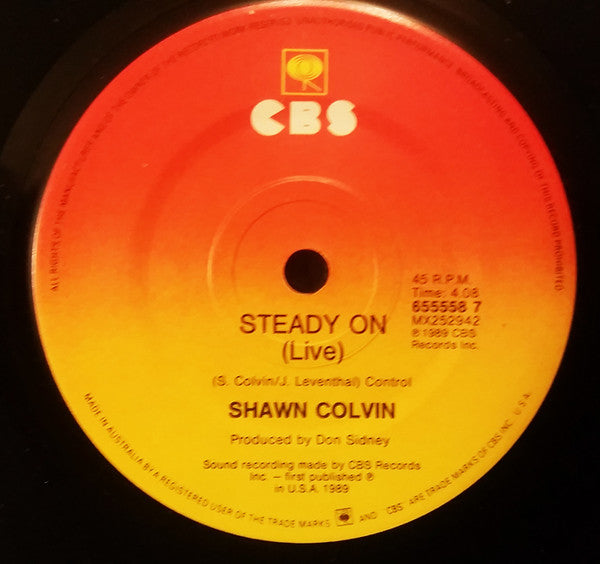 Shawn Colvin : Steady On / Steady On (Live) (7", Single)