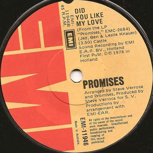 Promises : Let's Get Back Together (7", Single)