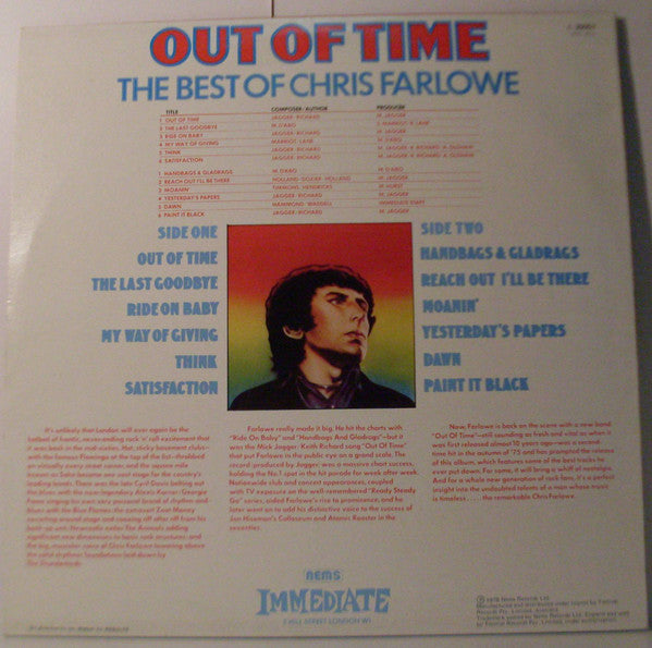 Chris Farlowe : Out Of Time - The Best Of Chris Farlowe (LP, Comp)