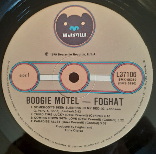 Foghat : Boogie Motel (LP, Album)