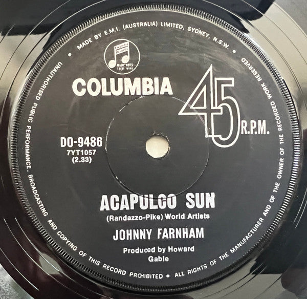 John Farnham : Acapulco Sun / As Long As Life Goes On (7&quot;, Single)