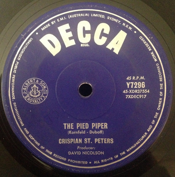 Crispian St. Peters : The Pied Piper (7&quot;, Single)