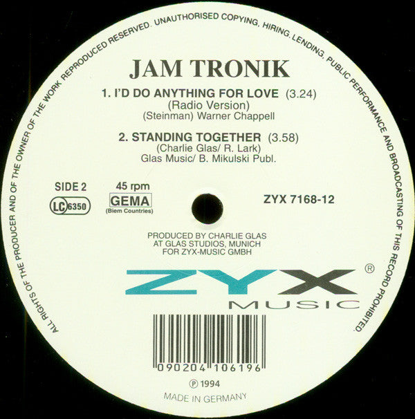 Jam Tronik : I'd Do Anything For Love (12")