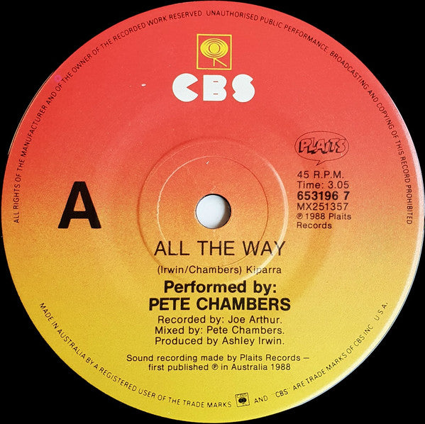 Pete Chambers : All The Way (7", Single)