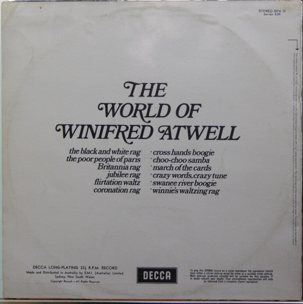 Winifred Atwell : The World Of Winifred Atwell (LP, Comp)