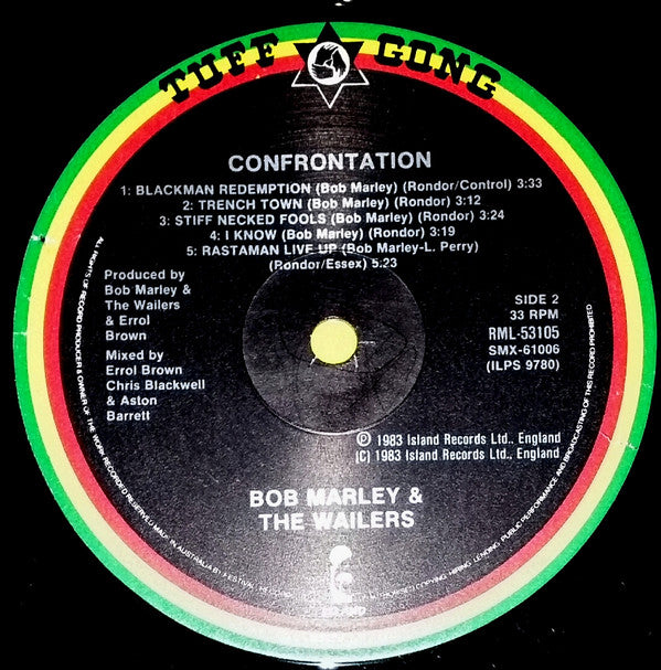 Bob Marley & The Wailers : Confrontation (LP, Album, M/Print)