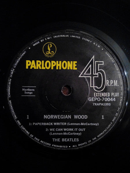 The Beatles : Norwegian Wood (7", EP)