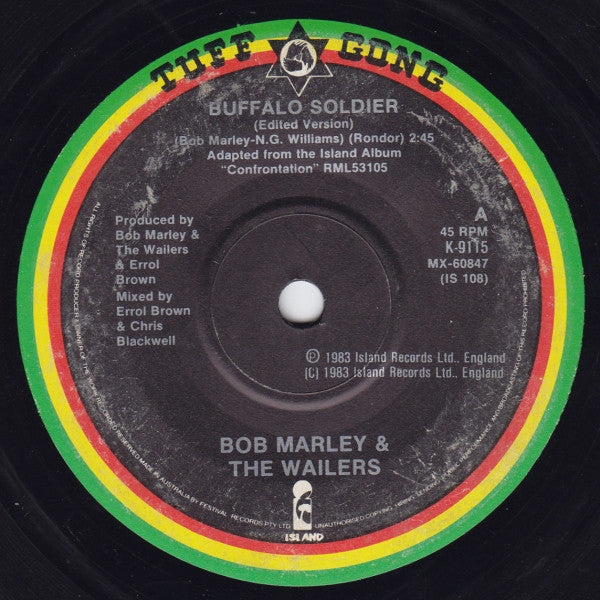 Bob Marley &amp; The Wailers : Buffalo Soldier (7&quot;, Single)