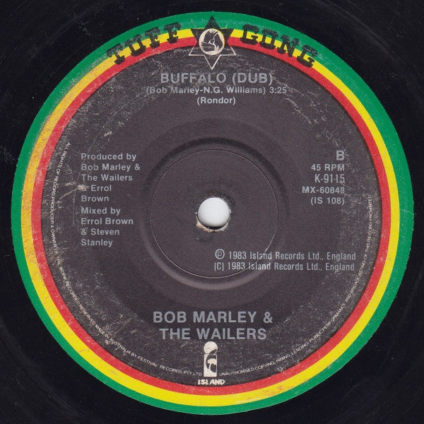 Bob Marley & The Wailers : Buffalo Soldier (7", Single)