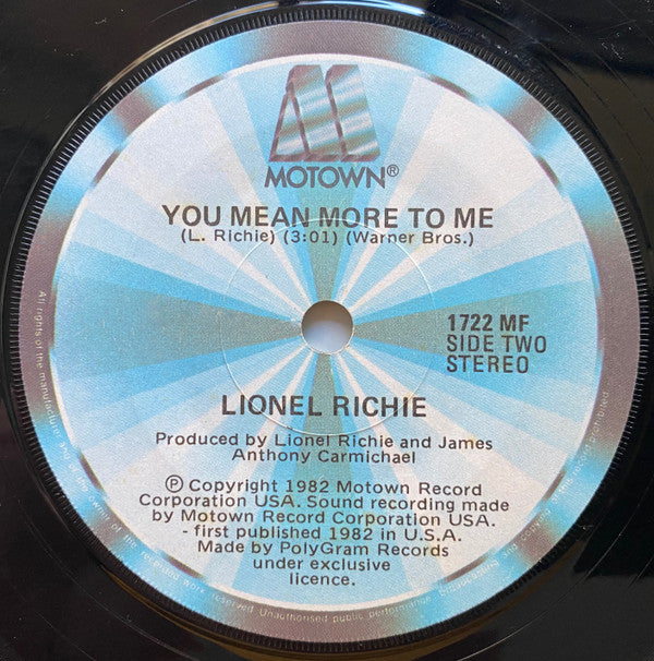 Lionel Richie : Hello (7", Single)