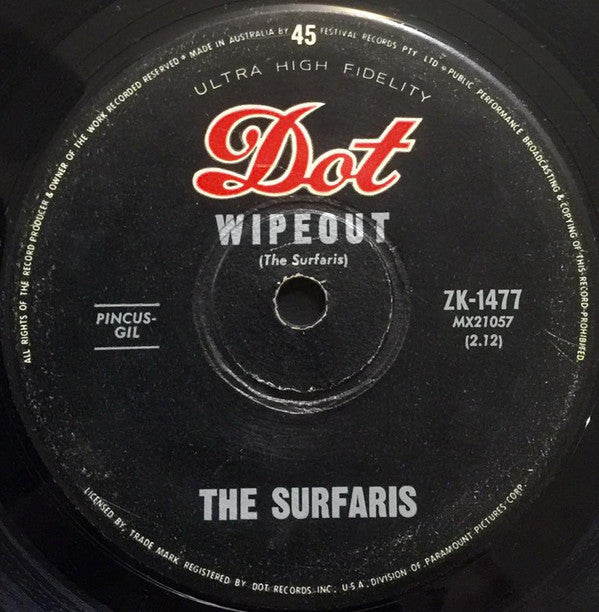 The Surfaris : Wipeout (7", Single)