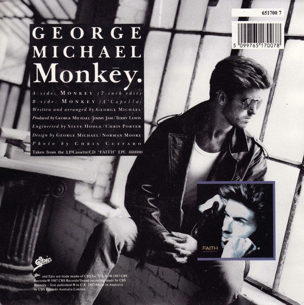 George Michael : Monkey (7", Single)