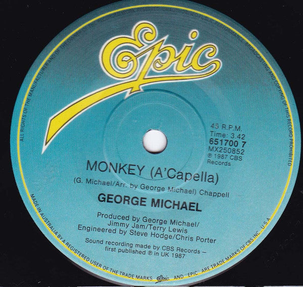 George Michael : Monkey (7", Single)