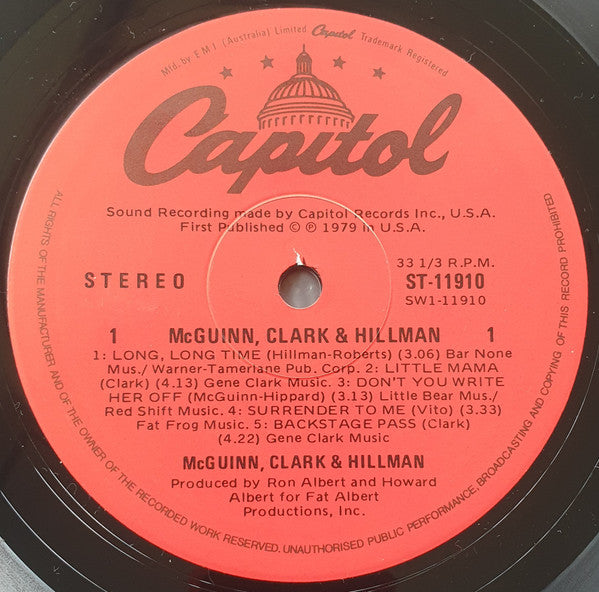 McGuinn, Clark & Hillman : McGuinn, Clark & Hillman (LP, Album)