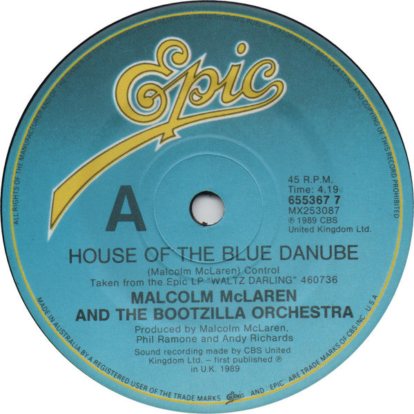 Malcolm McLaren : House Of The Blue Danube (7")