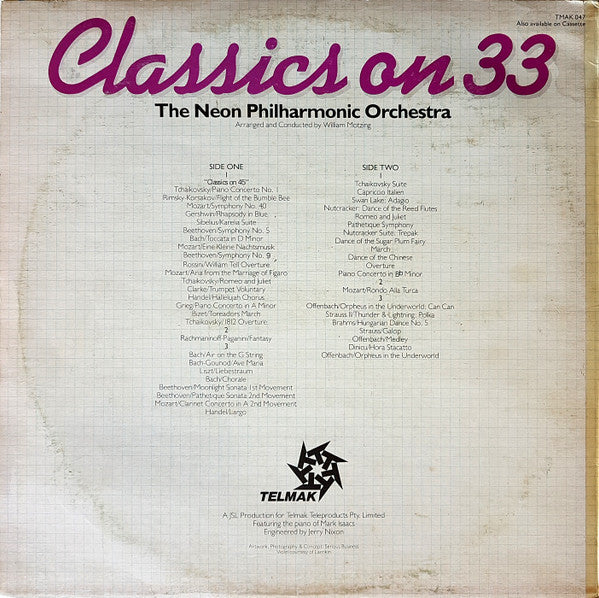 The Neon Philharmonic Orchestra : Classics On 33 (LP, Album)