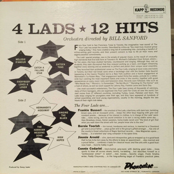 The Four Lads : 12 Hits (LP)