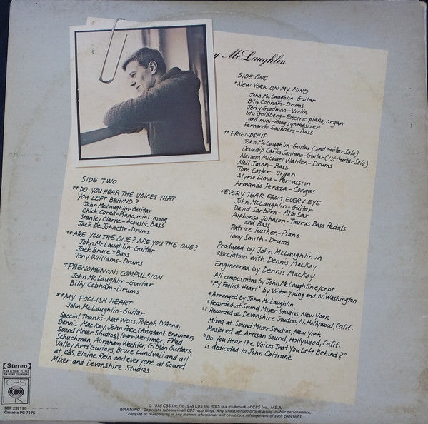 John McLaughlin : Electric Guitarist (LP, Album, Gat)