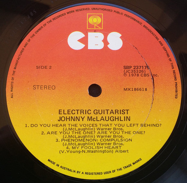 John McLaughlin : Electric Guitarist (LP, Album, Gat)