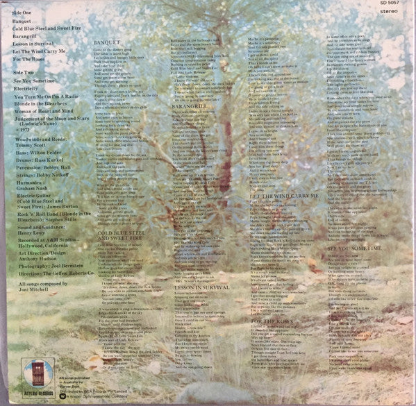 Joni Mitchell : For The Roses (LP, Album, RE,  Ga)