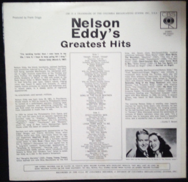 Nelson Eddy : Nelson Eddy's Greatest Hits (LP, Comp)