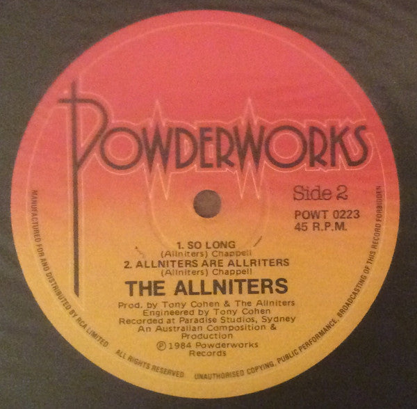 Allniters : Screaming, Dreaming (12", Single)