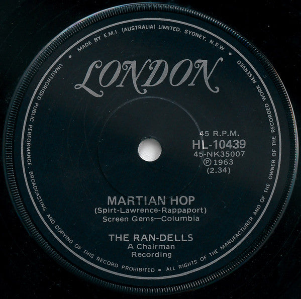The Ran-Dells : Martian Hop (7&quot;, Single, RE)