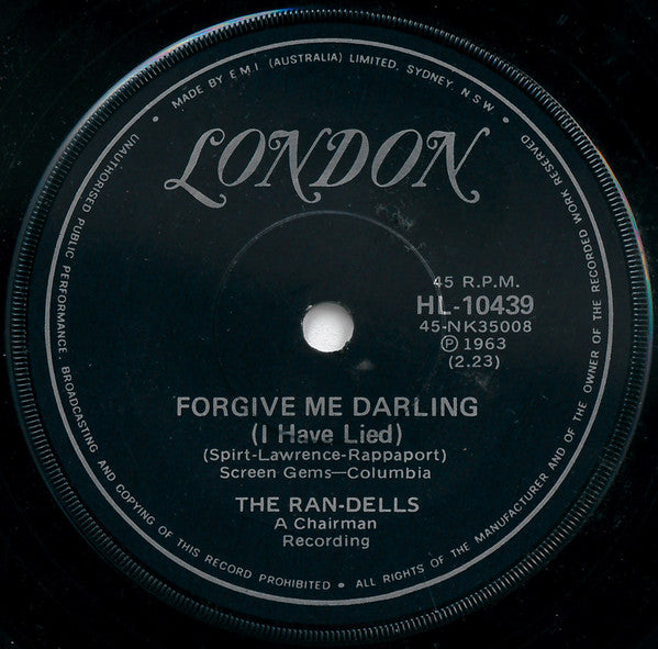 The Ran-Dells : Martian Hop (7", Single, RE)