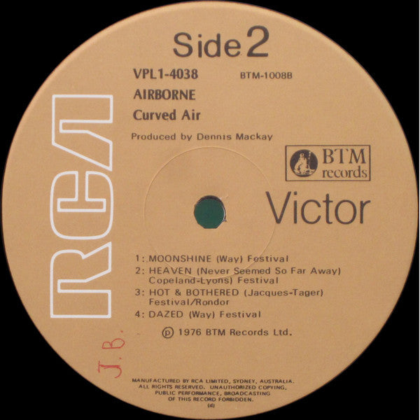 Curved Air : Airborne (LP, Album)