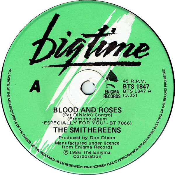 The Smithereens : Blood And Roses (7", Single)