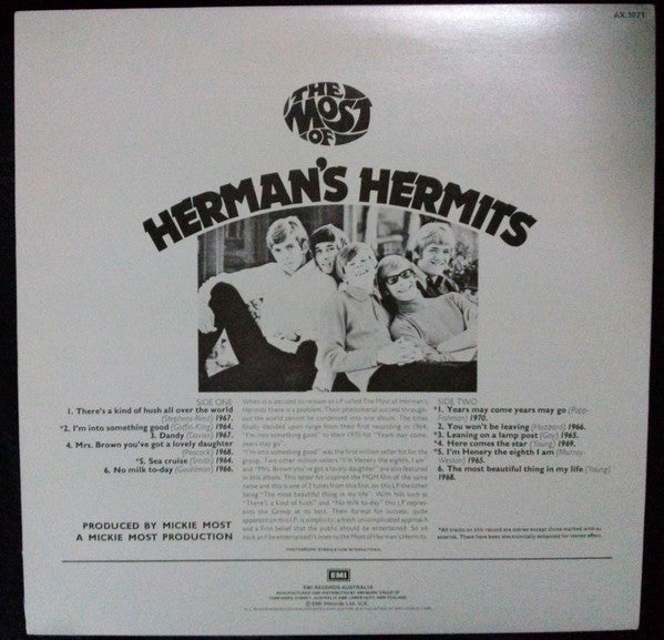 Herman's Hermits : The Most Of Herman's Hermits (LP, Comp, RE)