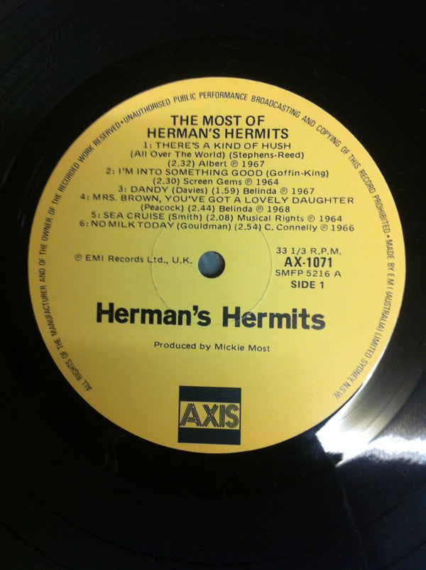 Herman's Hermits : The Most Of Herman's Hermits (LP, Comp, RE)