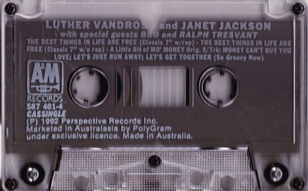 Luther Vandross And Janet Jackson With Special Guests Bell Biv Devoe And Ralph Tresvant : The Best Things In Life Are Free (Cass, Single)