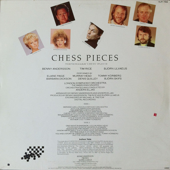 Benny Andersson, Tim Rice, Björn Ulvaeus : Chess Pieces (LP, Comp)