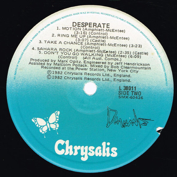 Divinyls : Desperate (LP, Album)