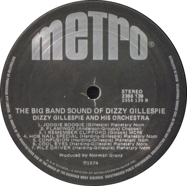 Dizzy Gillespie And His Orchestra : The Big Band Sound Of Dizzy Gillespie (LP, Comp, Mono)