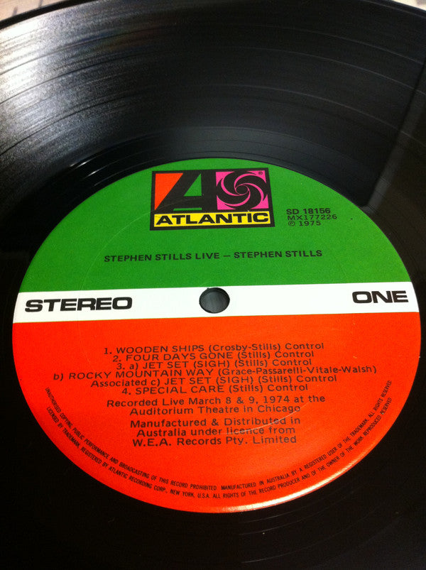 Stephen Stills : Stephen Stills Live (LP, Album)