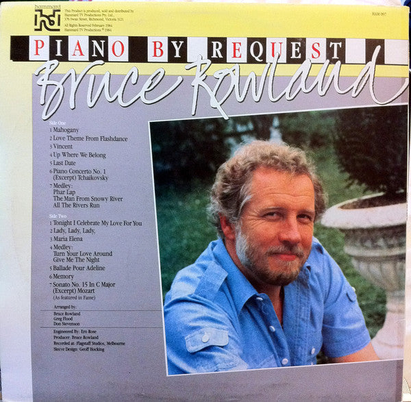 Bruce Rowland (2) : Piano By Request (LP, Comp)