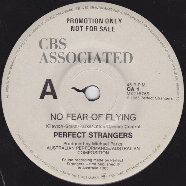 Perfect Strangers (8) : No Fear Of Flying (7", Single, Promo)