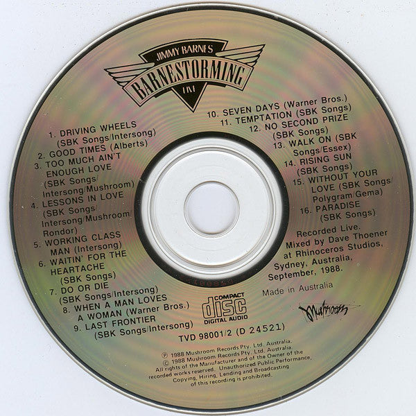 Jimmy Barnes : Barnestorming (CD, Album, RP)