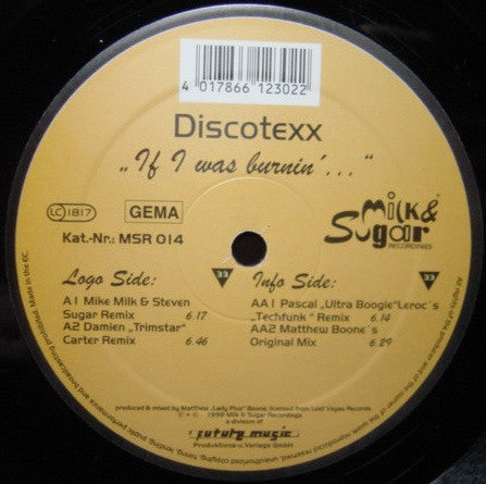Discotexx : If I Was Burnin'... (12")