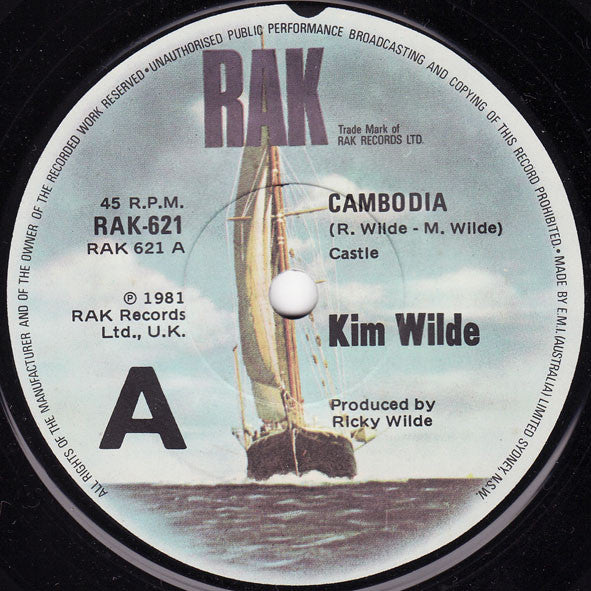 Kim Wilde : Cambodia (7&quot;, Single)