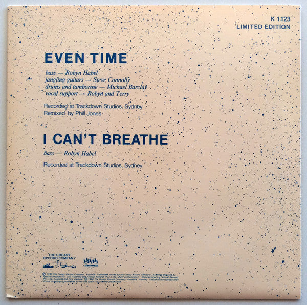 Greg Williams (2) : Even Time / I Can't Breathe (7", Single, Ltd)